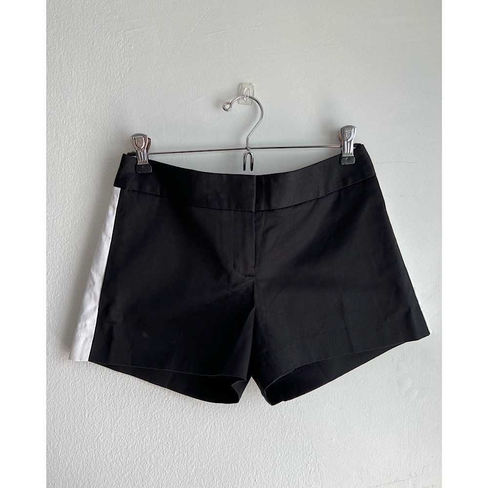 Black Shorts with White Stripe